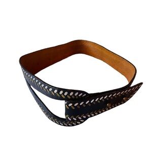Calleen Cordero leather Black Studded Waist UZI Western Studded Belt